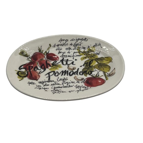 Etti d' Arte Hand-painted Antipasti Serving Dish Made in Italy ""etti pomodoro" - Picture 4 of 10